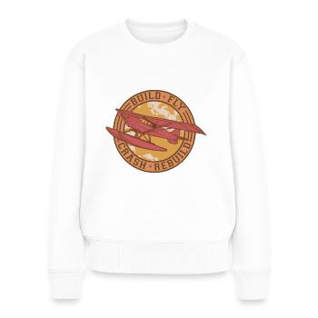 modellbau modellflieger rc flugzeug Kunstfliegen - Frauen Premium Bio Pullover - Weiß - Vorne - Julia (174cm)