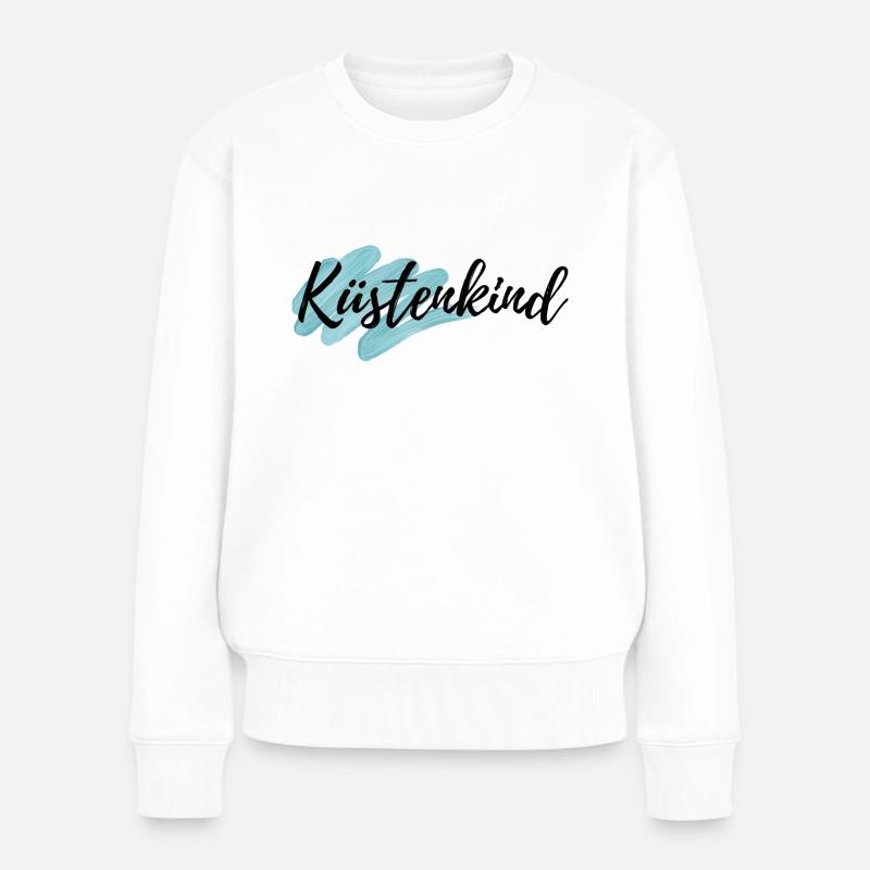 Küstenkind - Frauen Premium Bio Pullover - Weiß