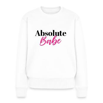 Absolutes Babe - Frauen Premium Bio Pullover - Weiß - Vorne - Julia (174cm)