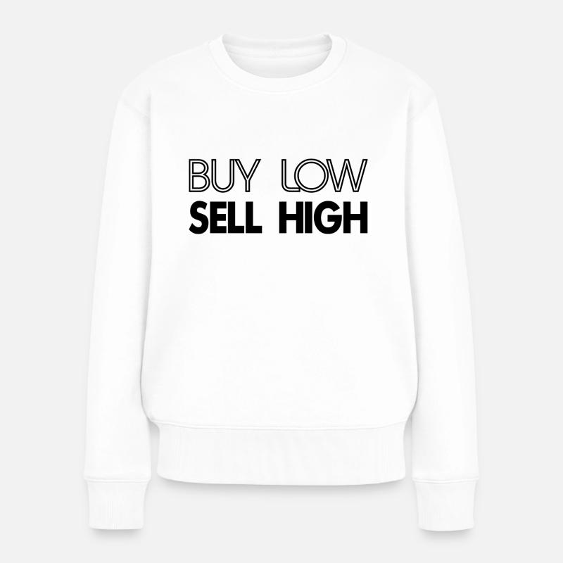 Trading de Bitcoin et d'actions cryptographiques - Pull Premium bio Femme - blanc
