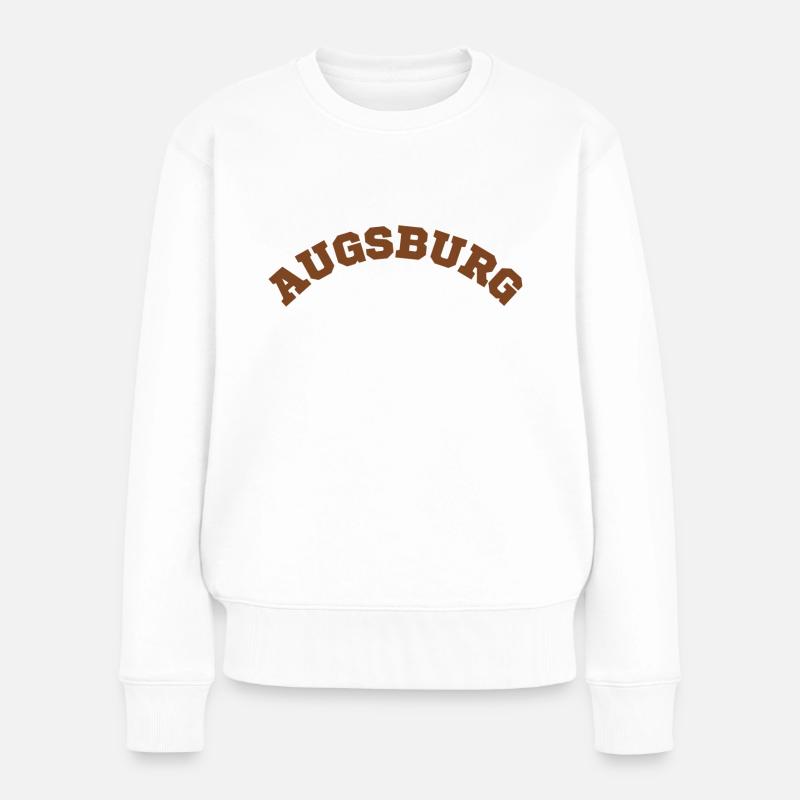Augsburg - Frauen Premium Bio Pullover - Weiß