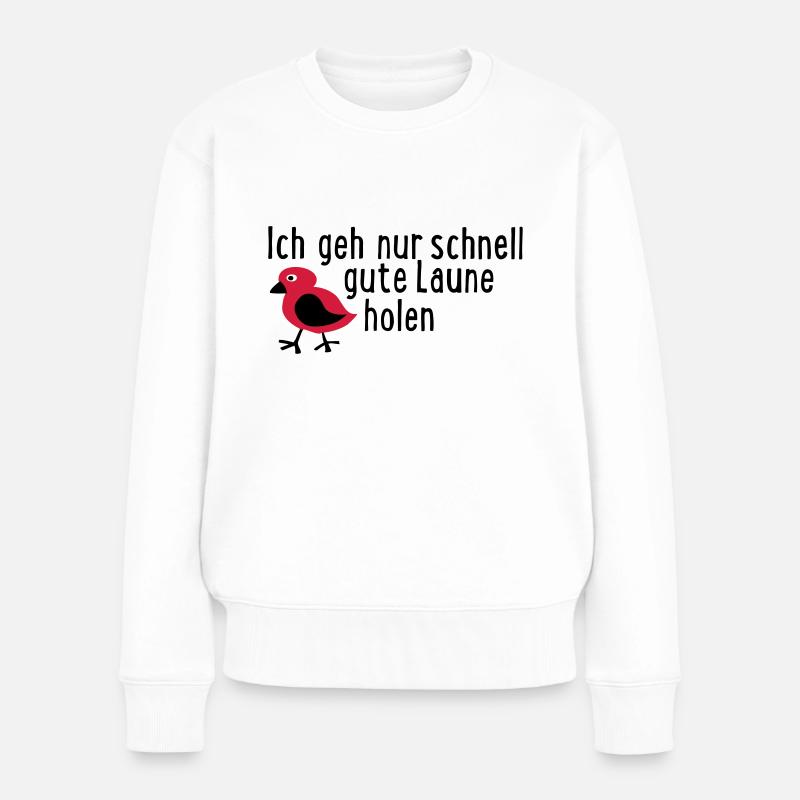 gute Laune - Frauen Premium Bio Pullover - Weiß