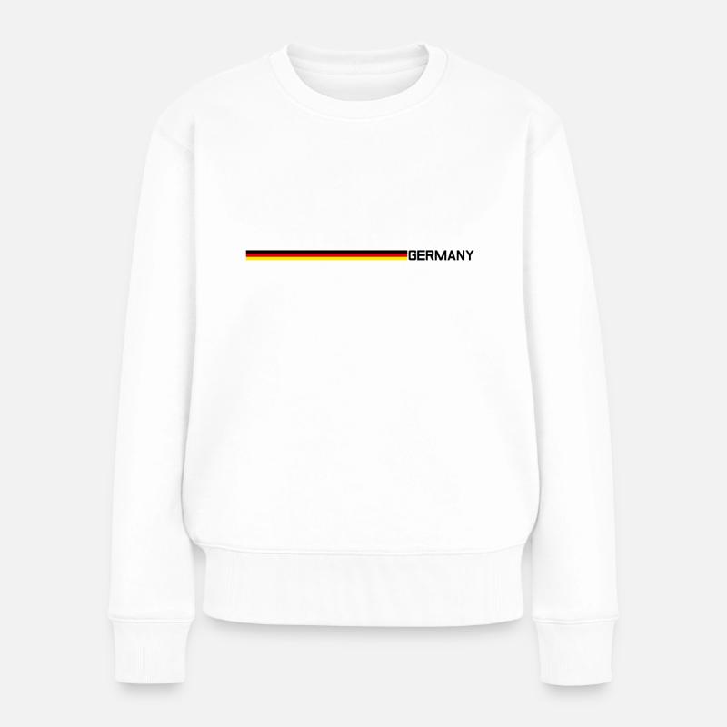 Germany - Frauen Premium Bio Pullover - Weiß
