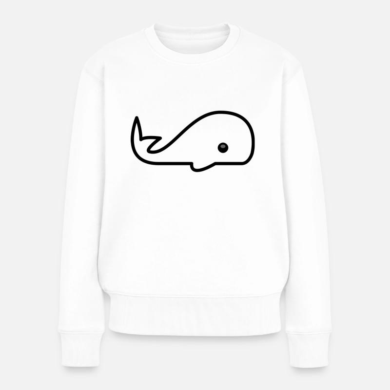 whale58 - Pull Premium bio Femme - blanc