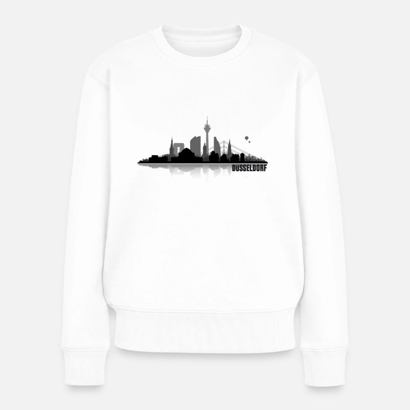Düsseldorf 02 - Frauen Premium Bio Pullover - Weiß