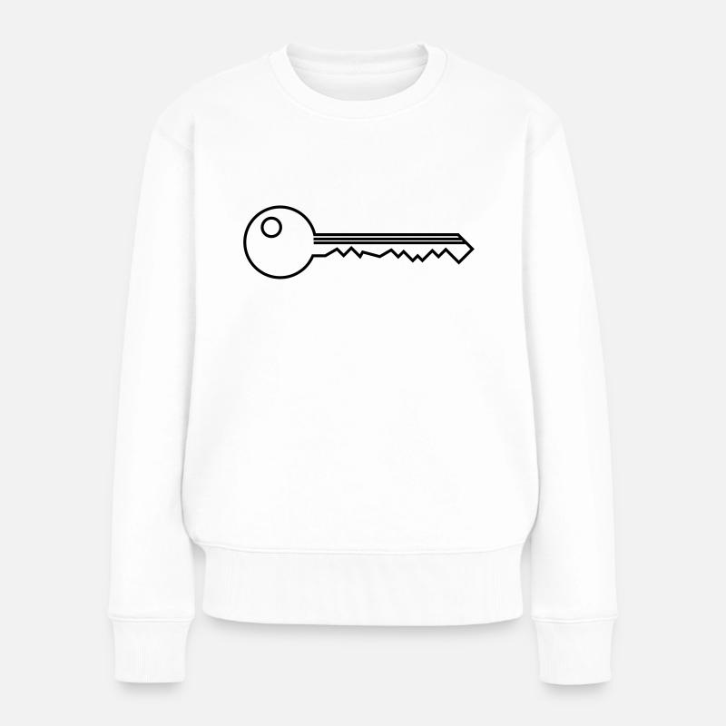 Schlüssel - Frauen Premium Bio Pullover - Weiß