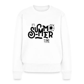 It's summer time - Women's Premium Organic Jumper - white - Front - Julia (174cm)