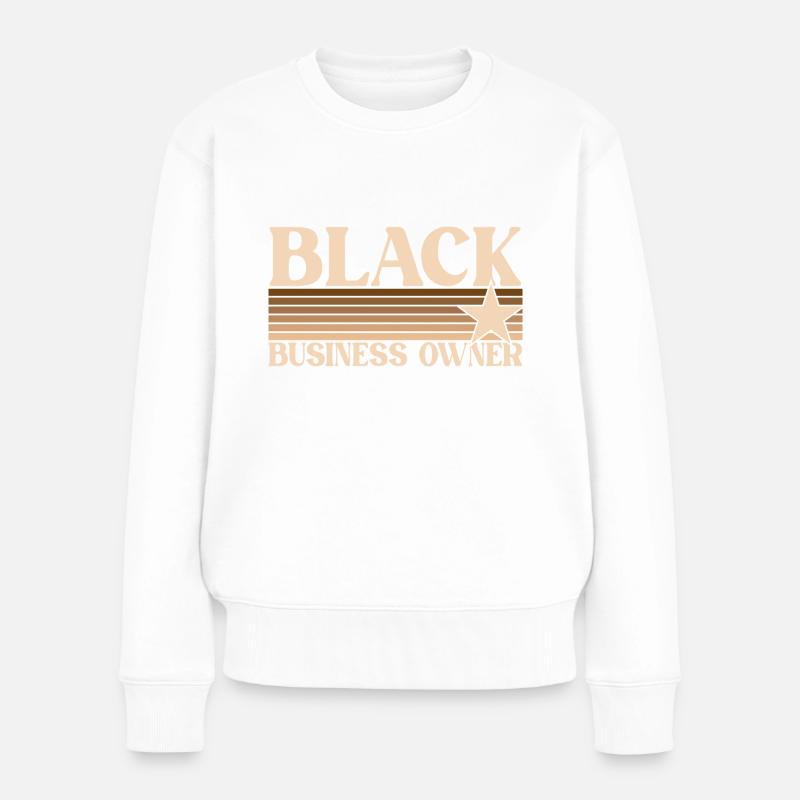 Propriétaire d’entreprise noir - Pull Premium bio Femme - blanc