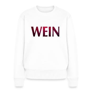 Wein - Frauen Premium Bio Pullover - Weiß - Vorne - Julia (174cm)