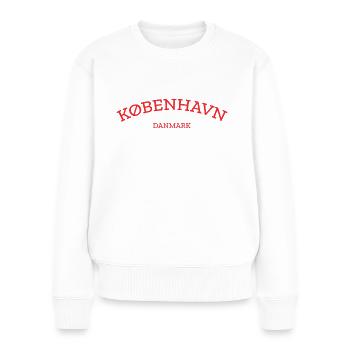 Copenhagen - Denmark - Dänemark - Kobenhavn - Frauen Premium Bio Pullover - Weiß - Vorne - Julia (174cm)