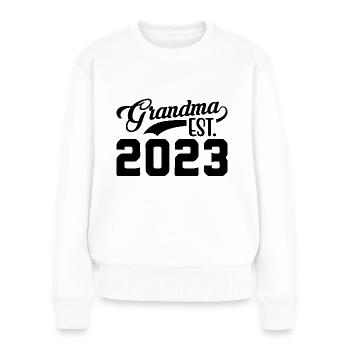 Grand-mère Est. 2023 - Pull Premium bio Femme - blanc - Devant - Julia (174cm)