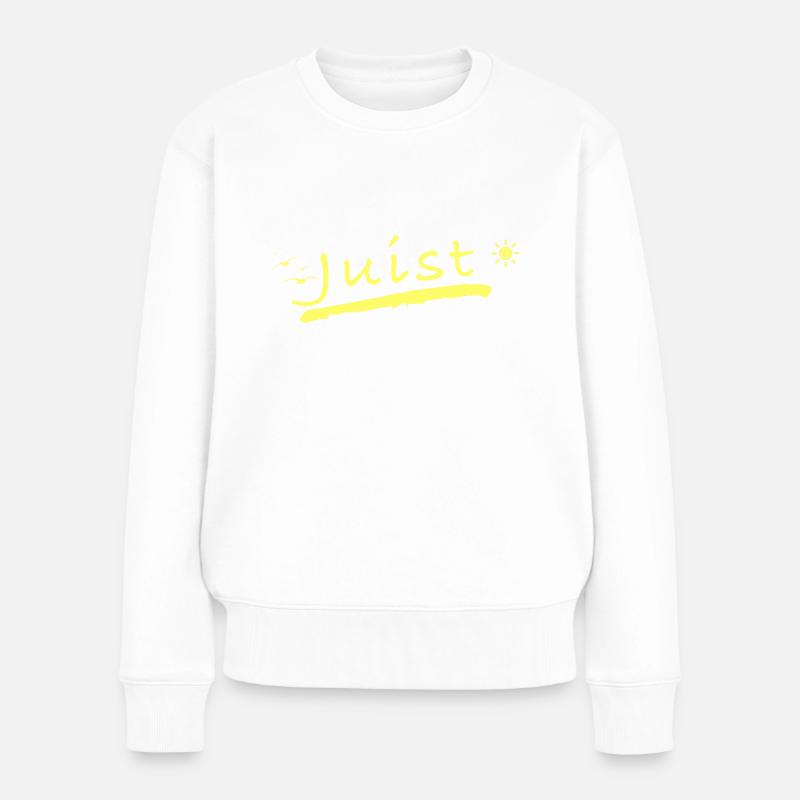 Juist - Frauen Premium Bio Pullover - Weiß