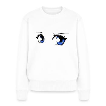 manga eyes - Women's Premium Organic Jumper - white - Front - Julia (174cm)