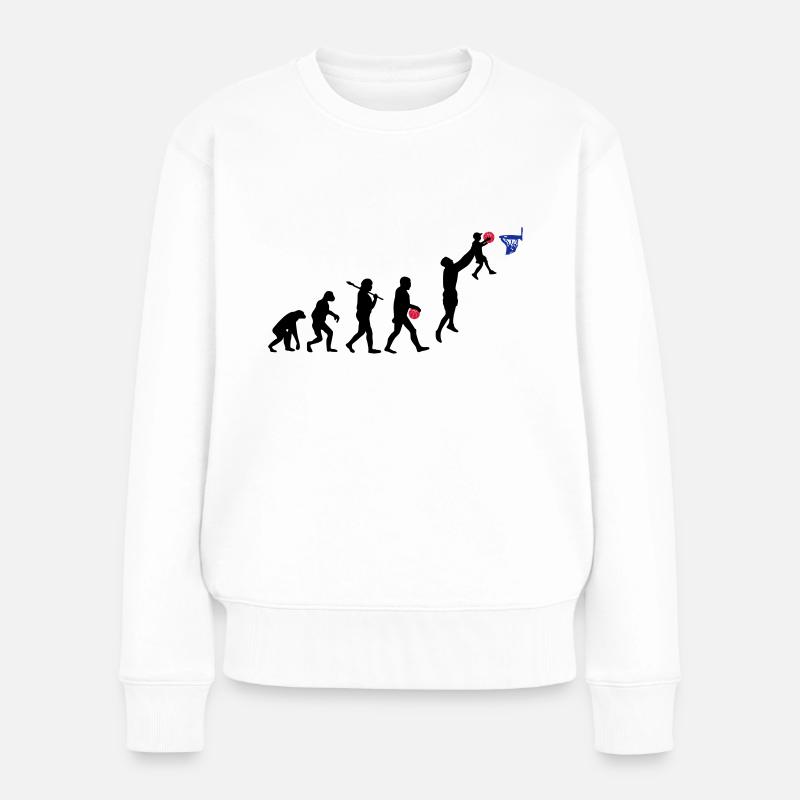 Evolution Basket daddy - Pull Premium bio Femme - blanc