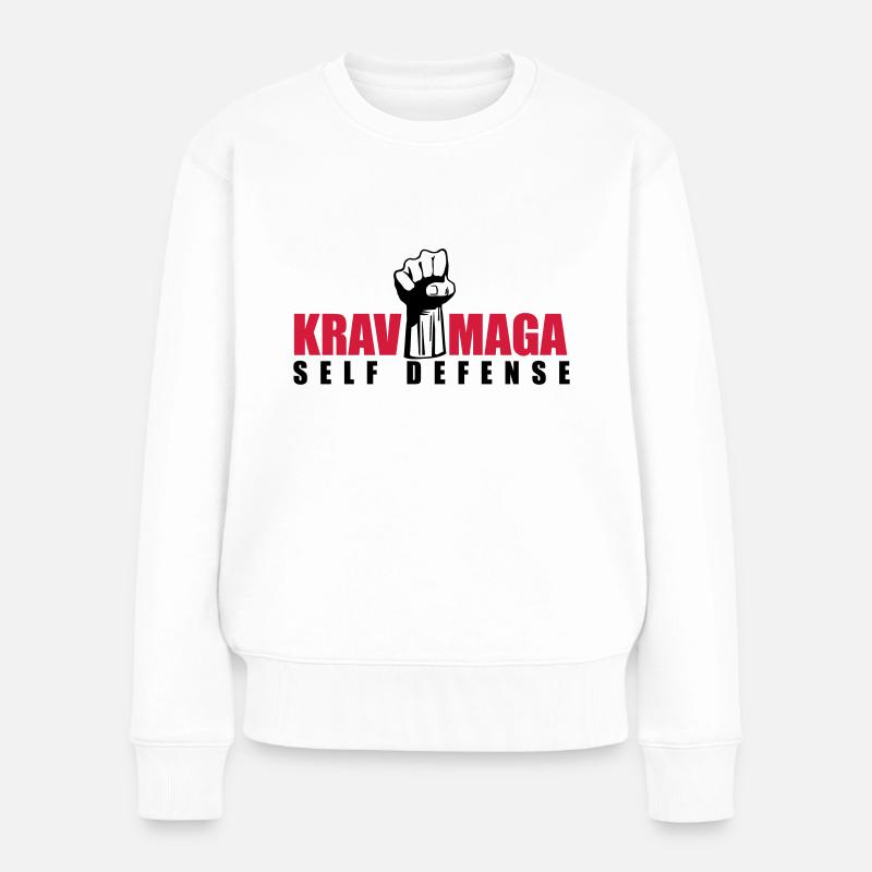 kravmagaselfdefense - Frauen Premium Bio Pullover - Weiß