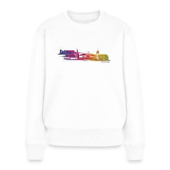Detmold mal anders - Frauen Premium Bio Pullover - Weiß - Vorne - Julia (174cm)