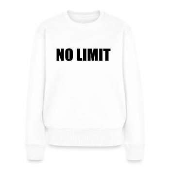 No limit - Frauen Premium Bio Pullover - Weiß - Vorne - Julia (174cm)