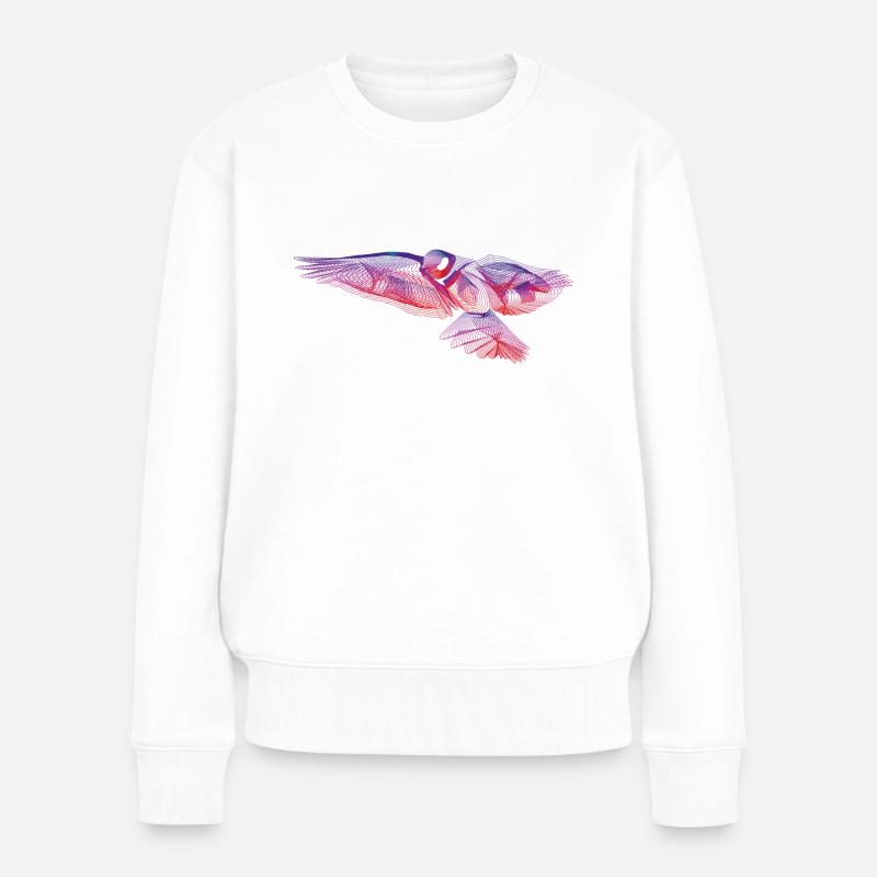 Vogel - Frauen Premium Bio Pullover - Weiß
