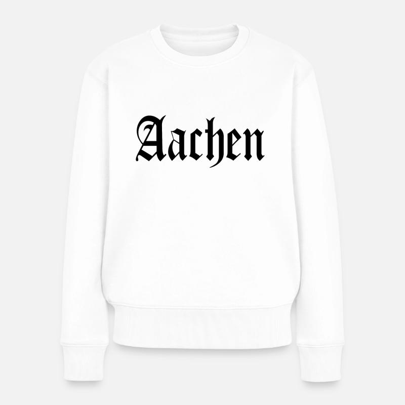 Aachen Aachener Stadt Geschenkidee - Frauen Premium Bio Pullover - Weiß