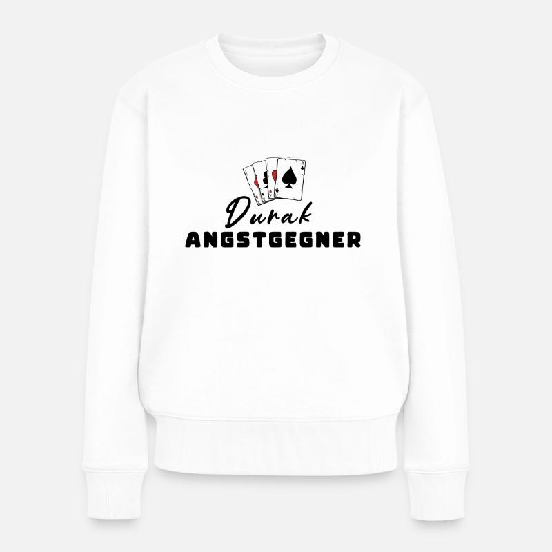 Durak Angstgegner - Frauen Premium Bio Pullover - Weiß