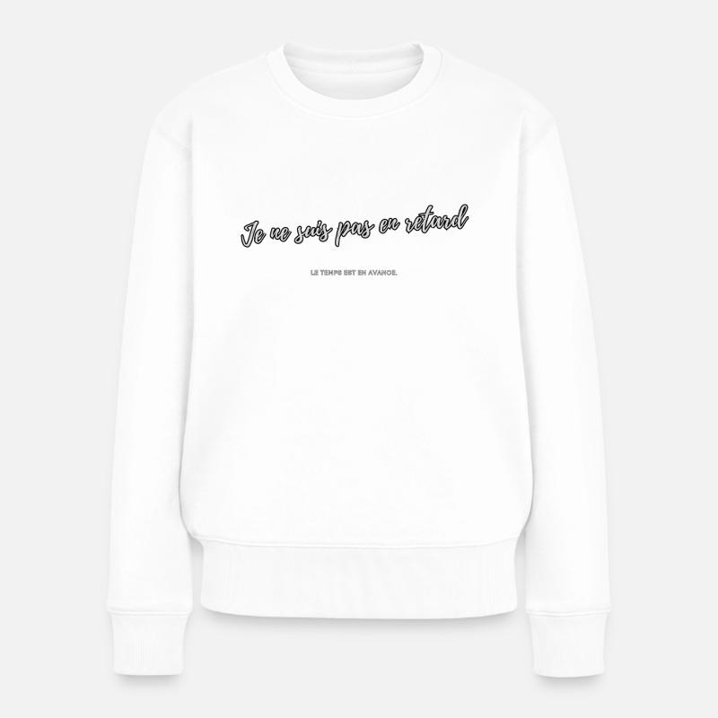 Delay - Women's Premium Organic Jumper - white