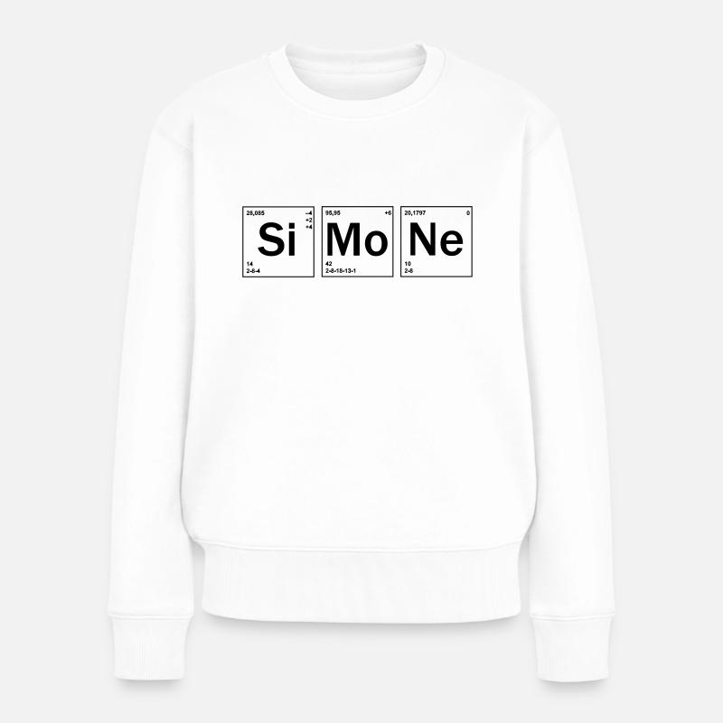 Simone - Frauen Premium Bio Pullover - Weiß