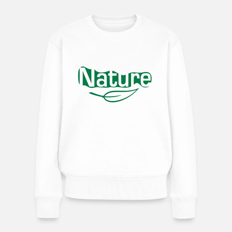 nature - Pull Premium bio Femme - blanc