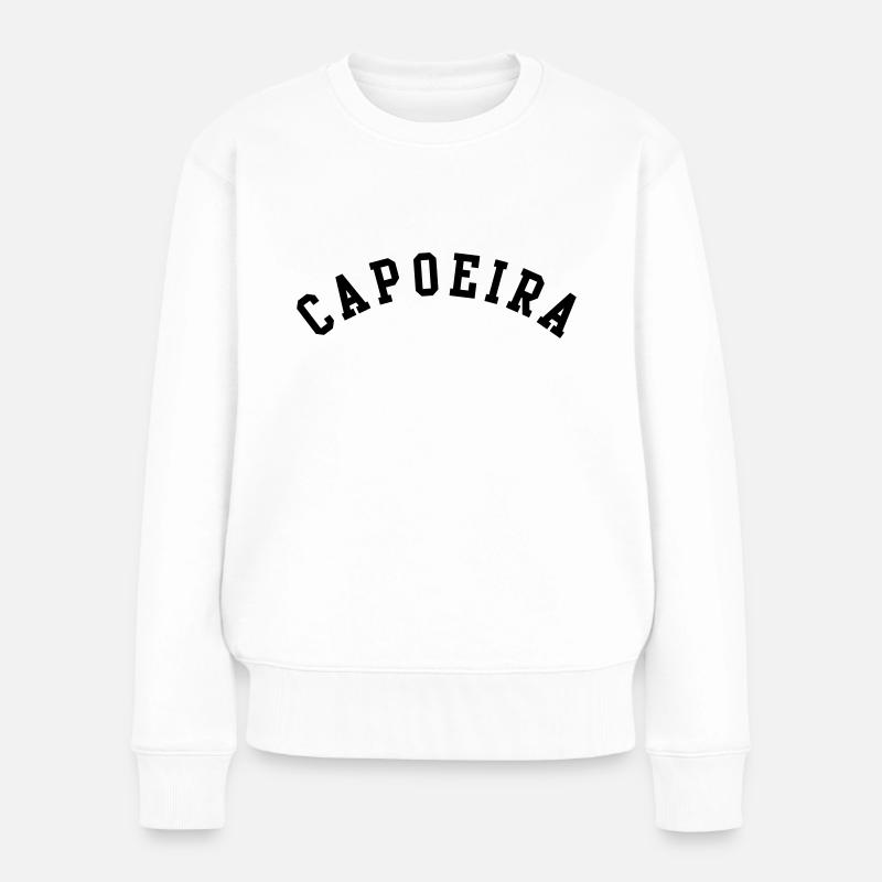 Capoeira Curved Logo - Pull Premium bio Femme - blanc