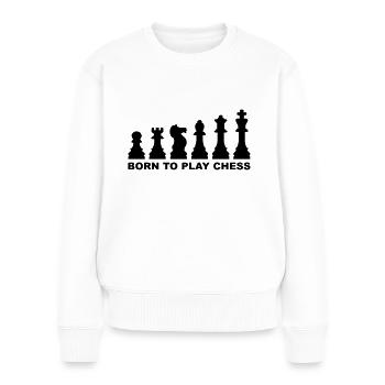 Evolution Chess - Pull Premium bio Femme - blanc - Devant - Julia (174cm)