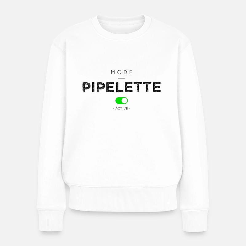 MODE PIPELETTE ACTIVÉ - Pull Premium bio Femme - blanc