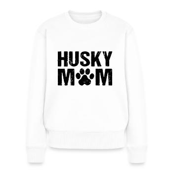 Husky Mom Sibérien Husky Chiens - Pull Premium bio Femme - blanc - Devant - Julia (174cm)