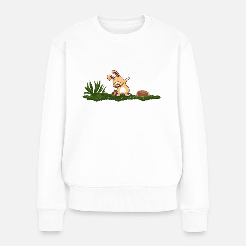 Hare - Women's Premium Organic Jumper - white