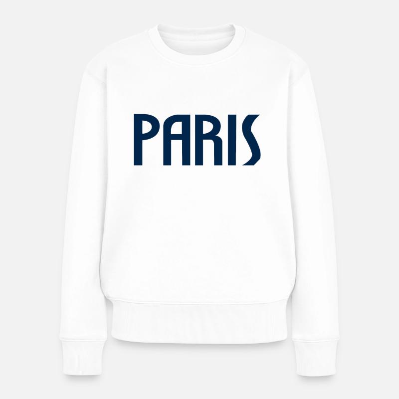 Paris - Frauen Premium Bio Pullover - Weiß