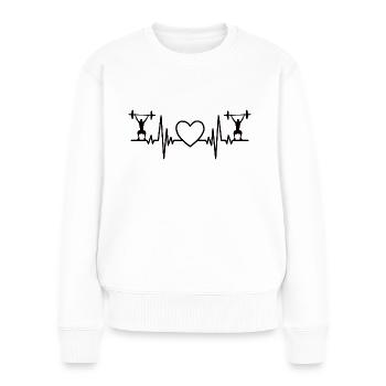 Fitness Strength Training Athletes Muscle Bodybuilder - Women's Premium Organic Jumper - white - Front - Julia (174cm)