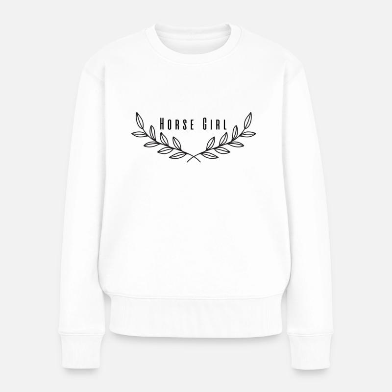 Fille de cheval - Pull Premium bio Femme - blanc
