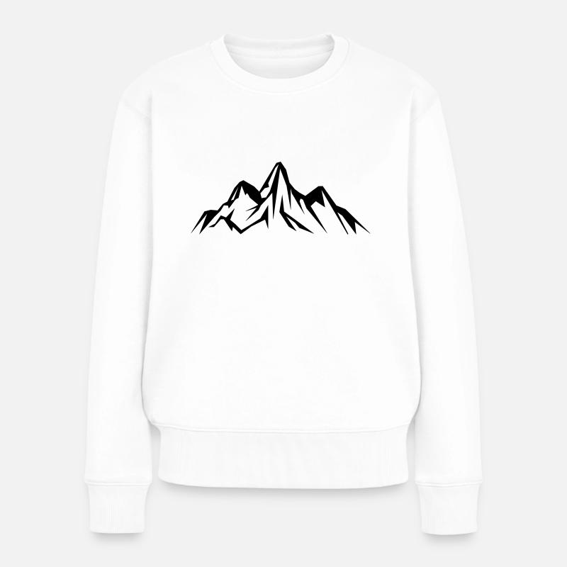 Mountains - Frauen Premium Bio Pullover - Weiß