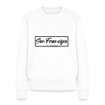San Francisco Californie - Pull Premium bio Femme - blanc - Devant - Julia (174cm)