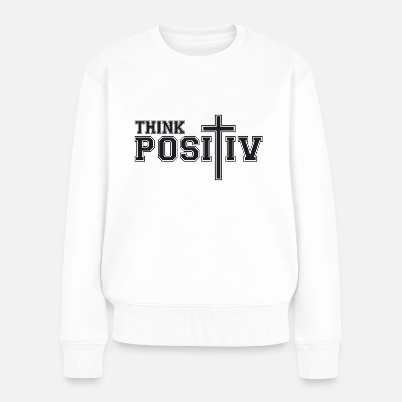 Penser positif - Pull Premium bio Femme - blanc