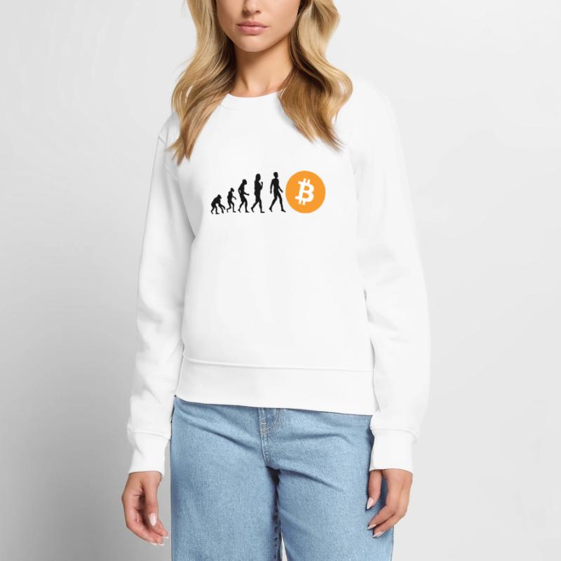 Évolution cryptographique du BTC Bitcoin Pull Premium bio Femme