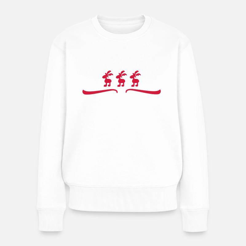weihnachten - Frauen Premium Bio Pullover - Weiß