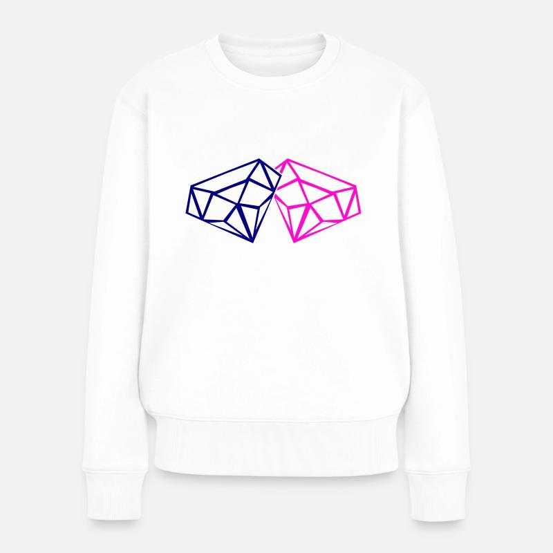 diamonds - Pull Premium bio Femme - blanc