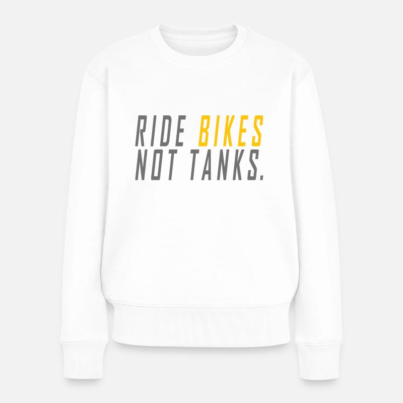 MTB - Frauen Premium Bio Pullover - Weiß