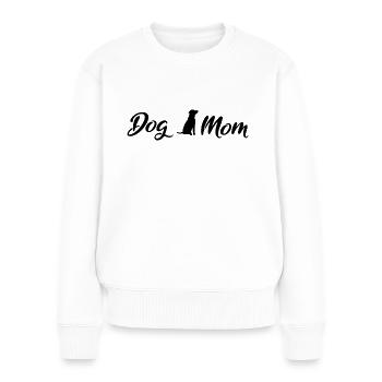 Maman de chien noir - Pull Premium bio Femme - blanc - Devant - Julia (174cm)
