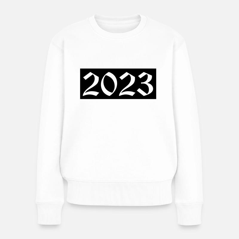 2023 - Frauen Premium Bio Pullover - Weiß