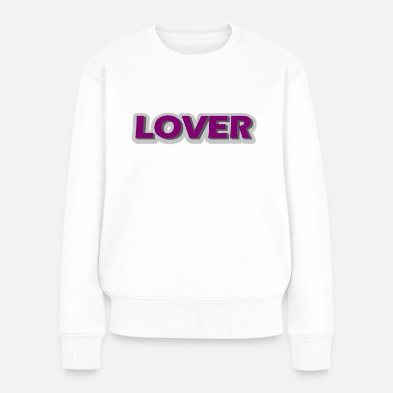 Lover - Frauen Premium Bio Pullover - Weiß