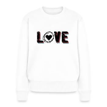 Love love with barbed wire - Women's Premium Organic Jumper - white - Front - Julia (174cm)