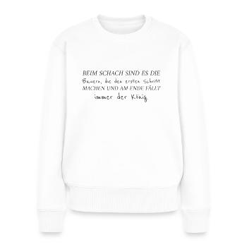 Funny Saying Peasants - Women's Premium Organic Jumper - white - Front - Julia (174cm)