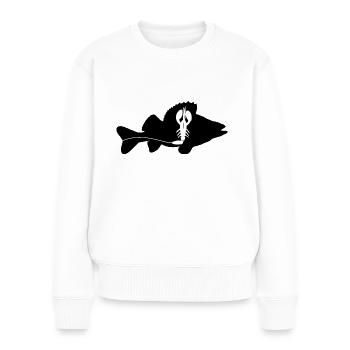 Barsch mit Creature Bait - schwarz - Frauen Premium Bio Pullover - Weiß - Vorne - Julia (174cm)