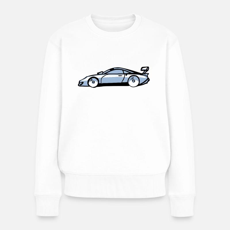 Sport Car - Frauen Premium Bio Pullover - Weiß