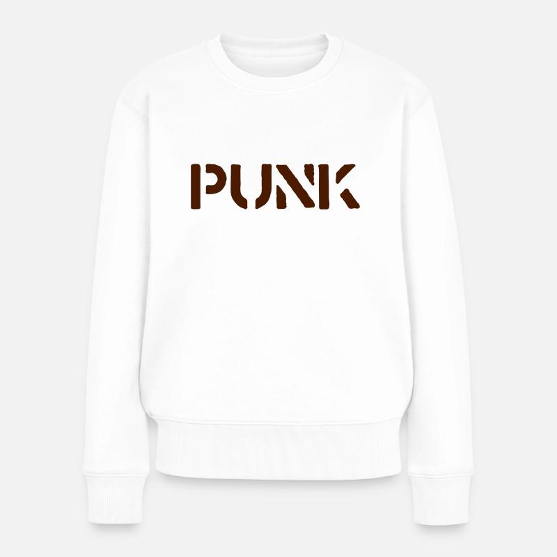 Punk - Frauen Premium Bio Pullover - Weiß